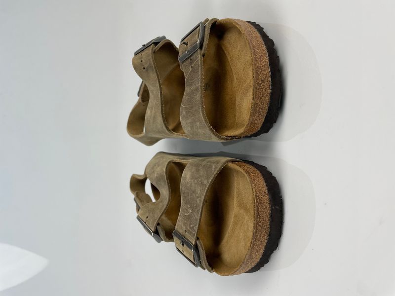 Birkenstock Milano Leather Beige Sandals Shoes Size 46 (30cm) 456543 фото