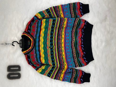 Coogi Australia Vintage Sweater Multicolor Stripped Size S 23141 фото