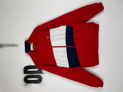 Lacoste Track Jacket Zip Up Red, Red, M